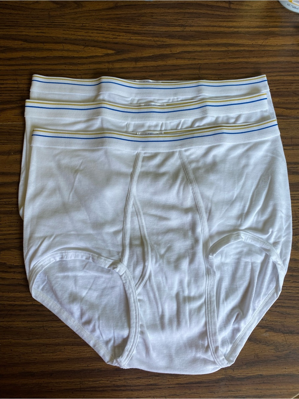 NEW Vintage TOWNCRAFT 3 Pack Full Cut Men's White Briefs JCPenney Sz 42 USA